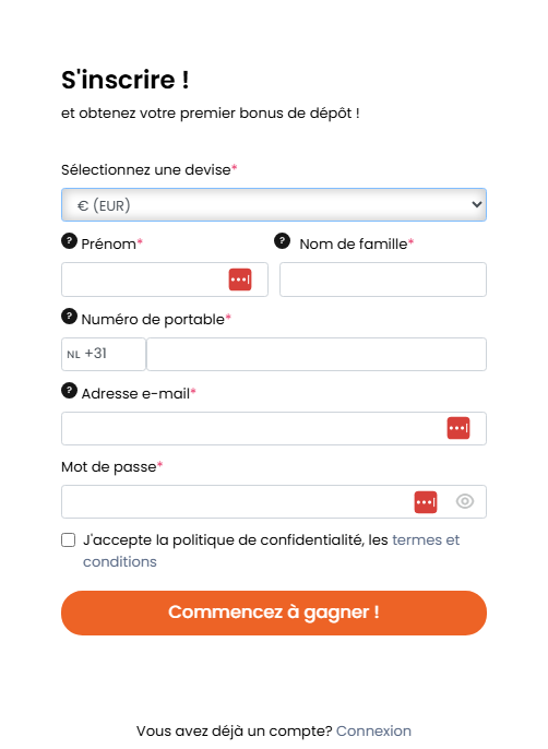 Comment s’inscrire sur VIP HERMES Casino