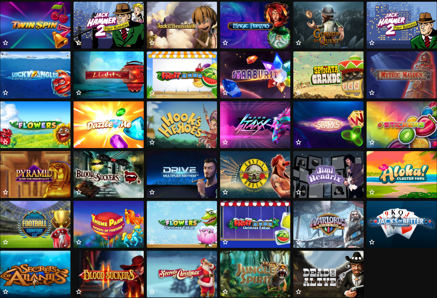 Les jeux proposés sur VIP HERMES Casino