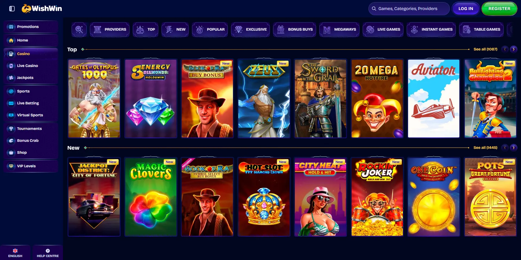 The games available at WishWin Casino – A Strong Entertainment Mix