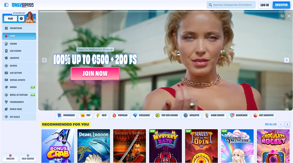 Aperçu Général de ONLYSPINS Casino