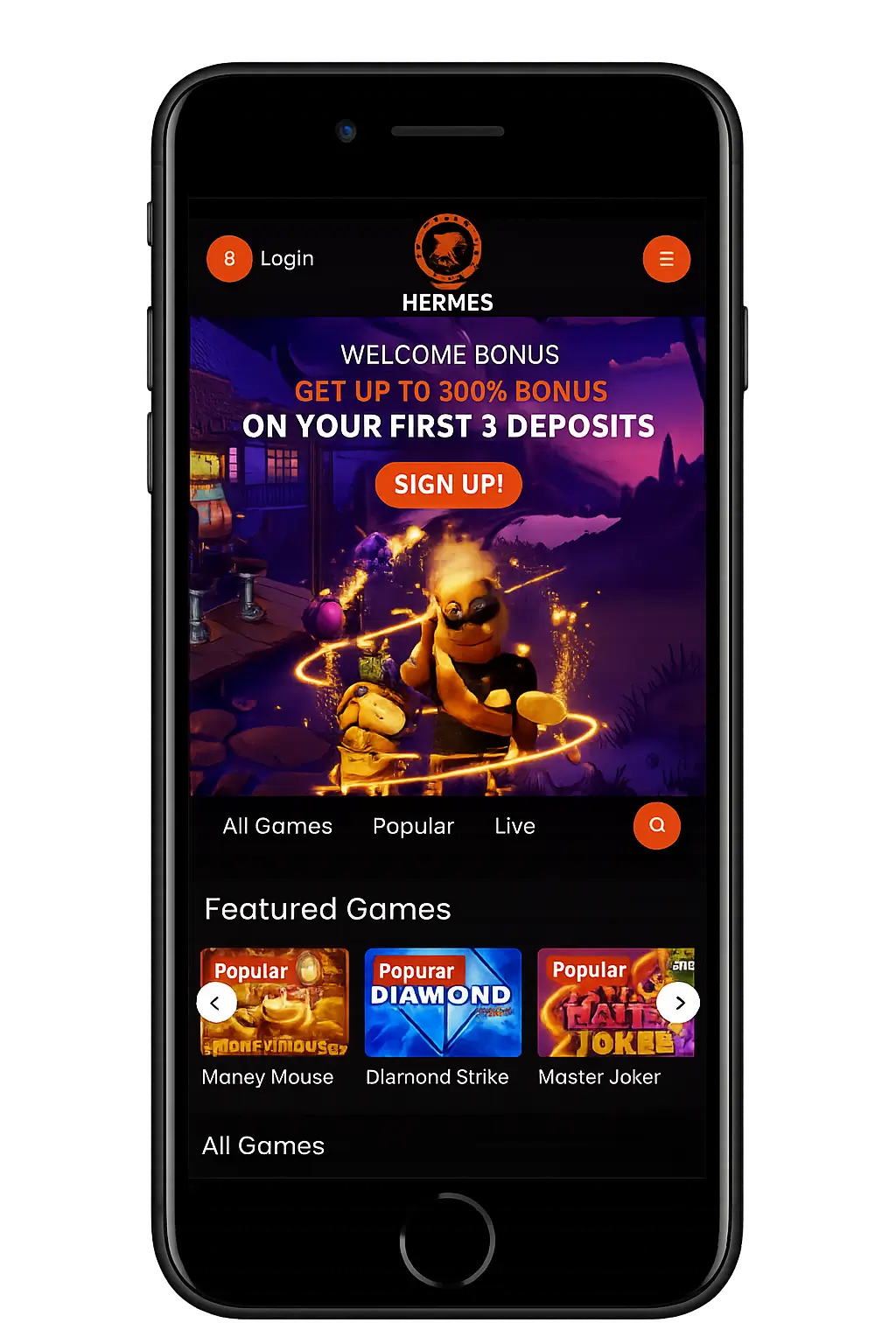 VIP HERMES Casino Mobile App β Luxury on the Go