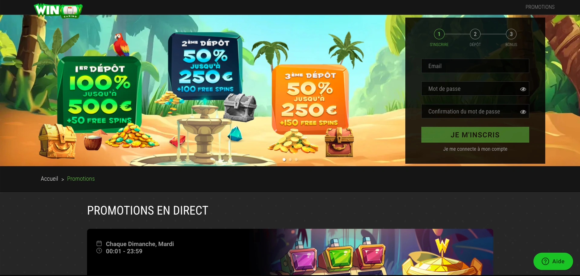 Promotions hebdomadaires et programme VIP WinOui Casino