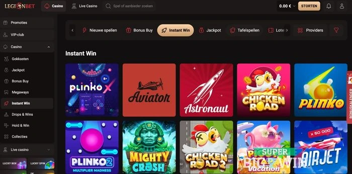 LegionBet Jeux de casino