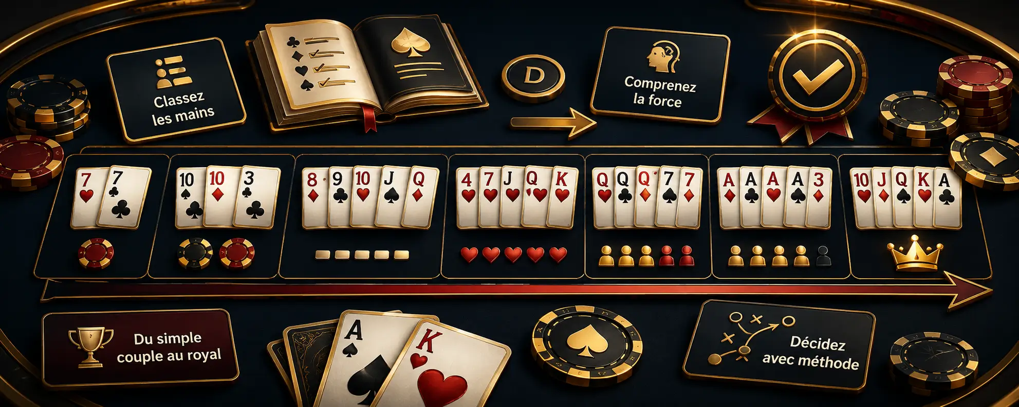 Les combinaisons au poker