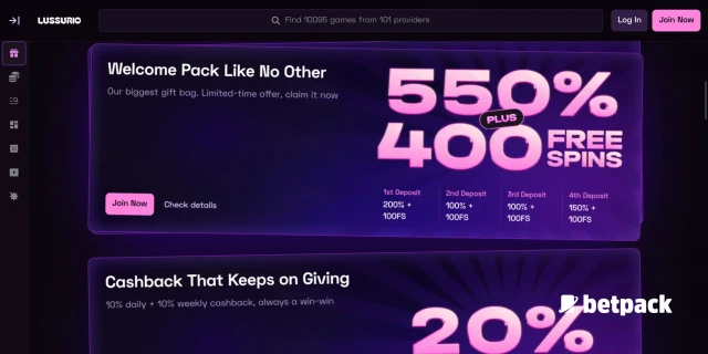 LUSSURIO Bonus: What the Welcome Package Actually Delivers